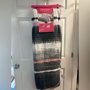 Brand New Juicy Couture King Comforter Quilt & Sham Set
